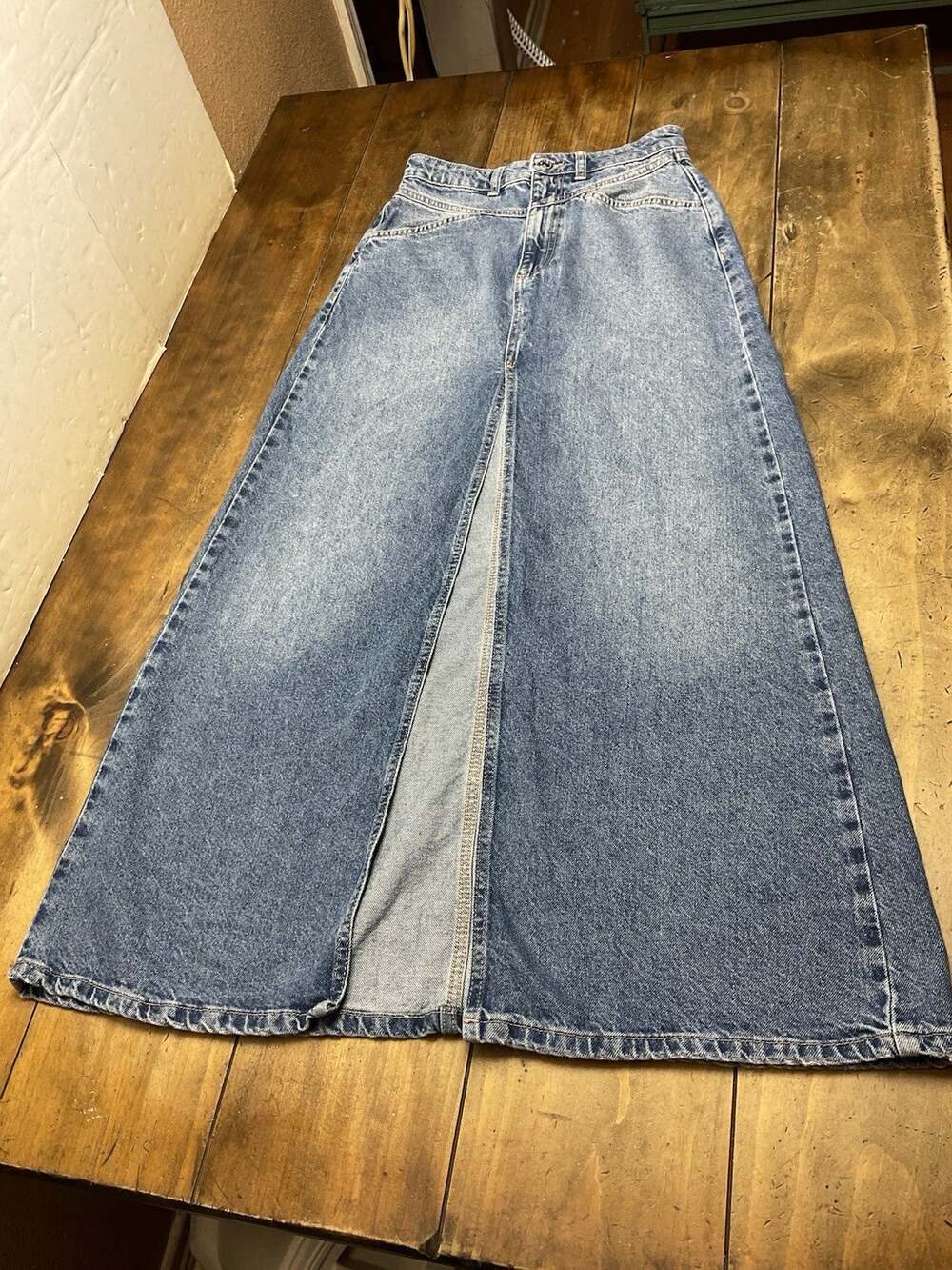 We the Free Free People Denim Blue Maxi Skirt Come As You Are Blue Size 0
